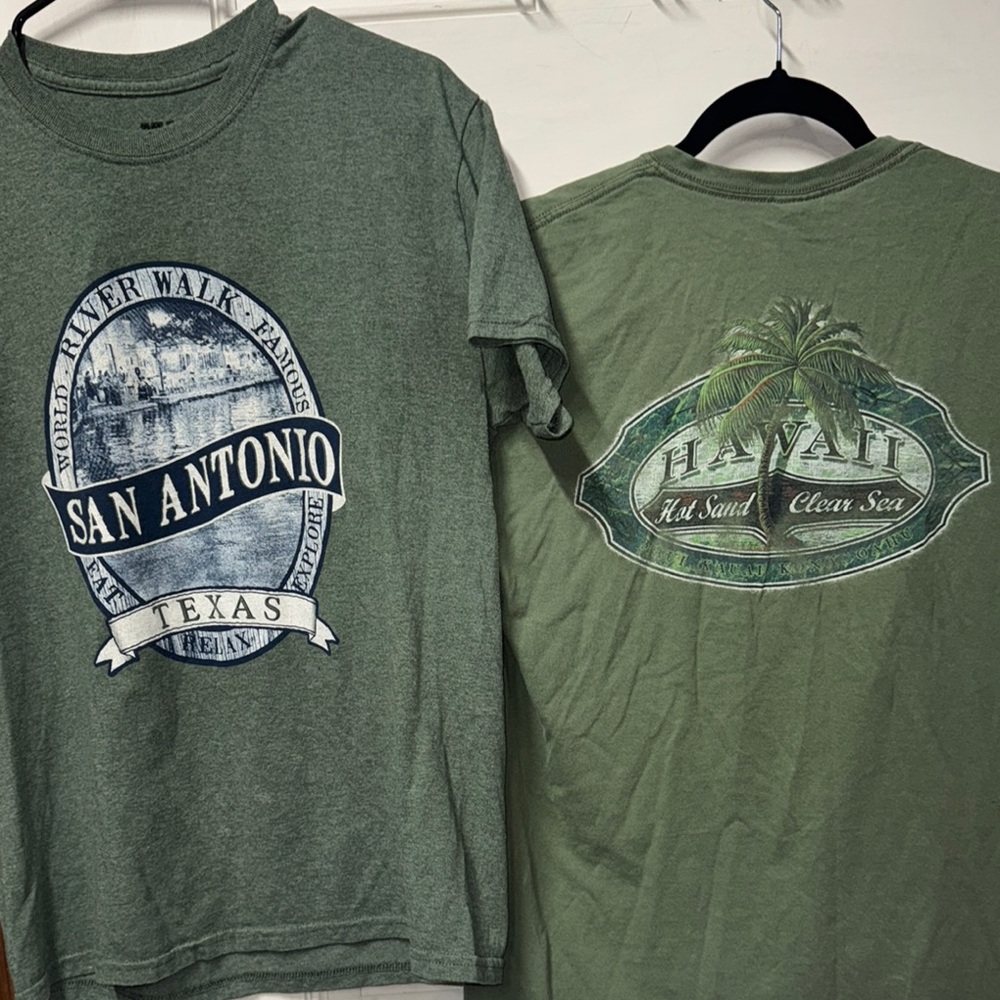 MV Sport Green Graphic Tees - San Antonio & Hawaii